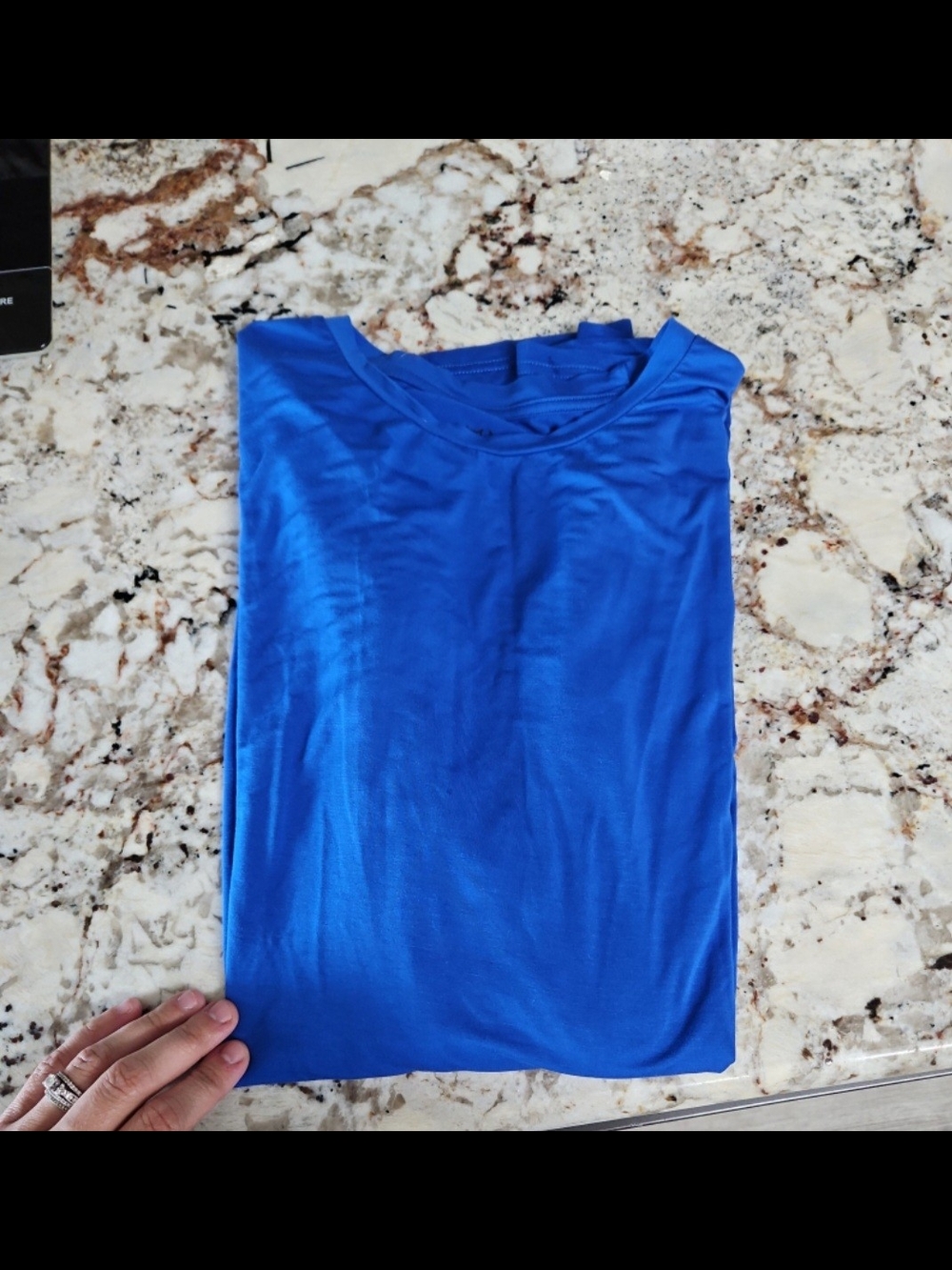 Little Sleepies Mens Short-Sleeve Crewneck Top in Bright Blue
